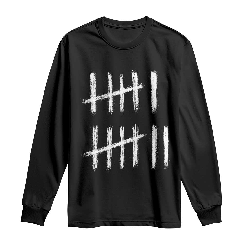 Funny Six Seven 67 Meme Long Sleeve Shirt Tally Marks 6 7 Numbers Gen Alpha Slang TS10 Black Print Your Wear