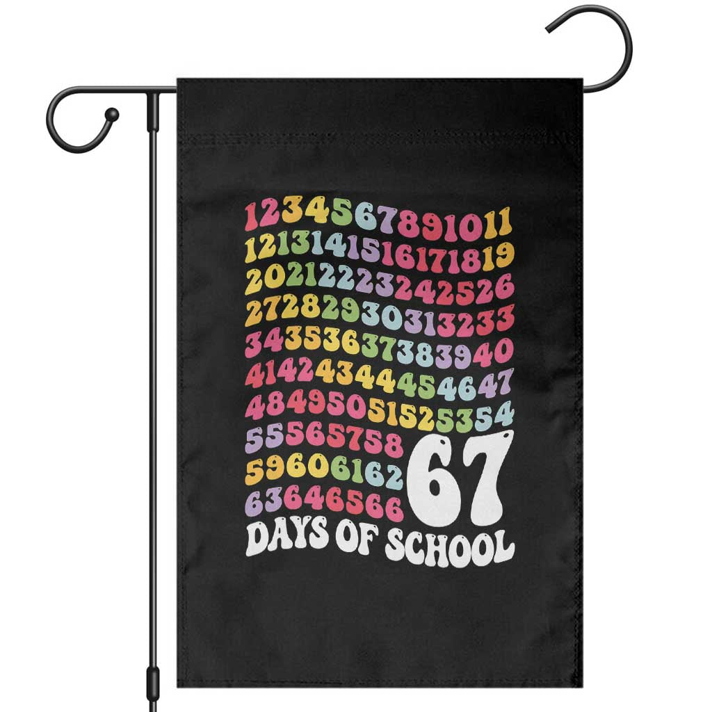 67 Days of School Garden Flag Funny Six Seven Meme Teacher Student Gen Alpha Slang TS10 Black Print Your Wear