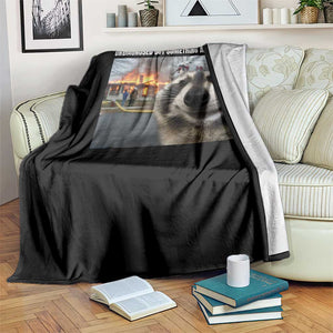 Raccoon Meme Throw Blanket Undiagnosed But Something Aint Right TS10 Print Your Wear