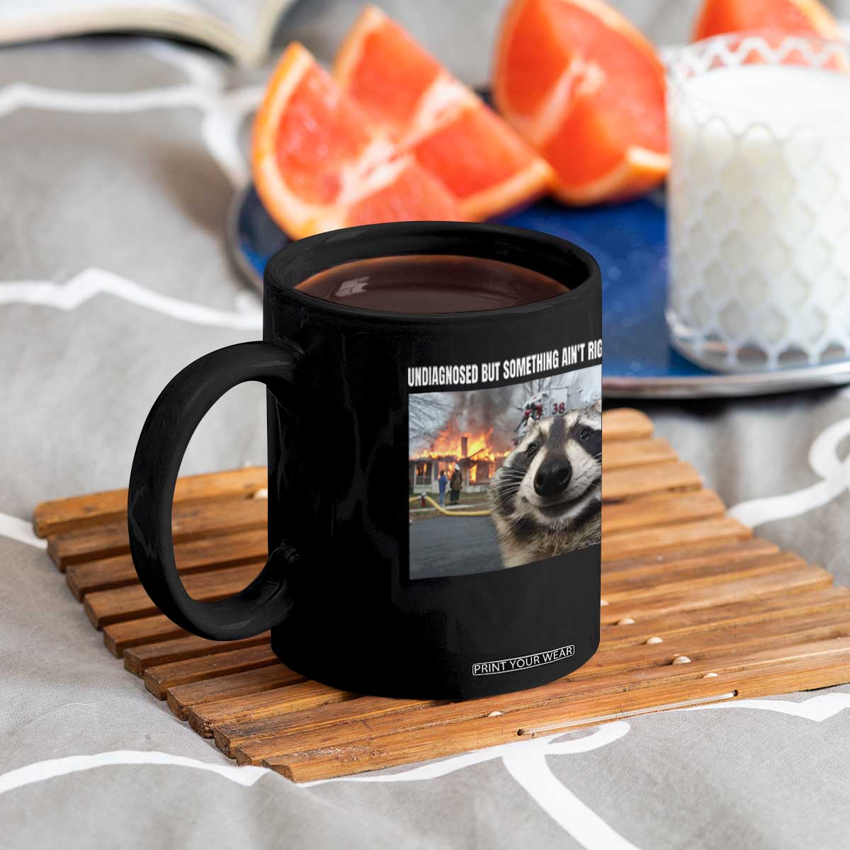 Raccoon Meme Coffee Mug Undiagnosed But Something Aint Right TS10 Print Your Wear