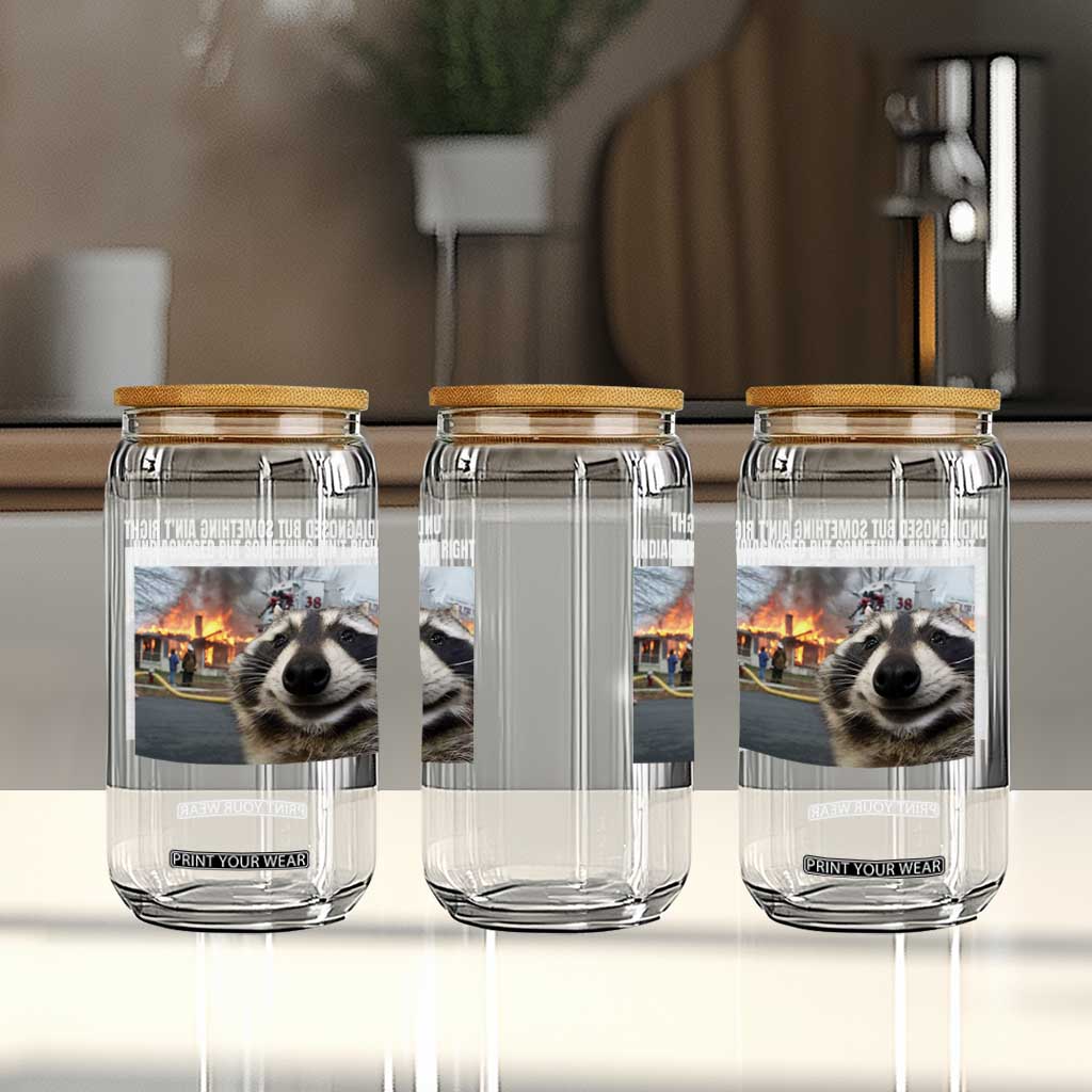Raccoon Meme Glass Can Undiagnosed But Something Aint Right TS10 Print Your Wear