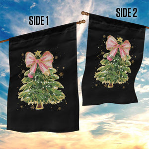 Coquette Bow Christmas Garden Flag Cute Teacher Xmas Tree Pink TS10 Print Your Wear
