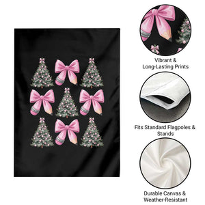 Coquette Bow Christmas Garden Flag Girly Xmas Tree Teacher Pencil Bow TS10 Print Your Wear