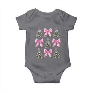 Coquette Bow Christmas Baby Onesie Girly Xmas Tree Teacher Pencil Bow TS10 Charcoal Print Your Wear