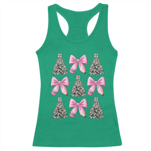 Coquette Bow Christmas Racerback Tank Top Girly Xmas Tree Teacher Pencil Bow TS10 Irish Green Print Your Wear