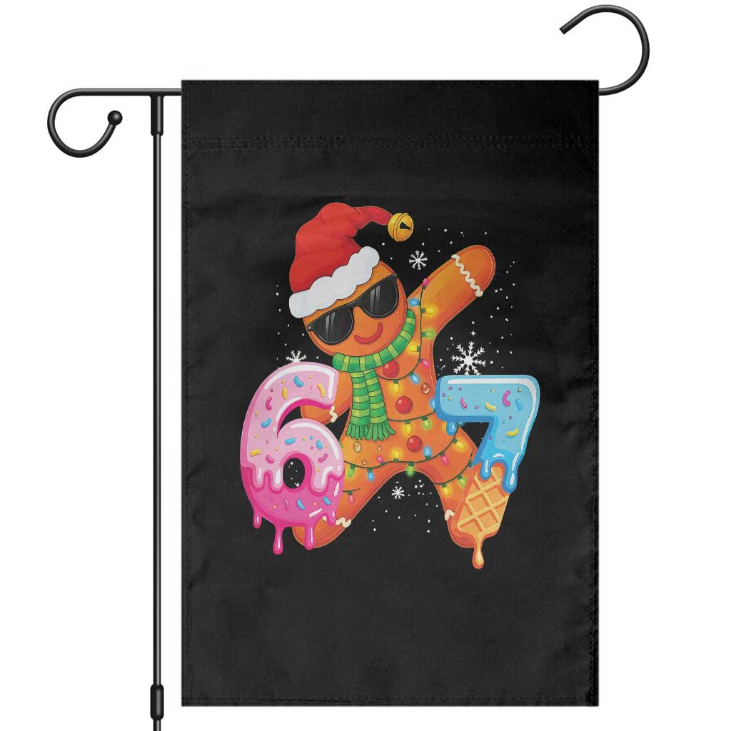 Funny 67 Meme Gingerbread Christmas Garden Flag Six Seven Ice Cream Drip Boys TS10 Black Print Your Wear