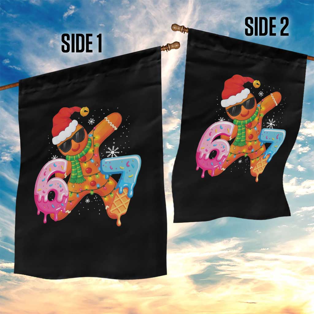 Funny 67 Meme Gingerbread Christmas Garden Flag Six Seven Ice Cream Drip Boys TS10 Print Your Wear