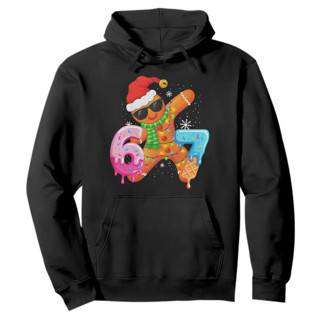 Funny 67 Meme Gingerbread Christmas Hoodie Six Seven Ice Cream Drip Boys TS10 Black Print Your Wear