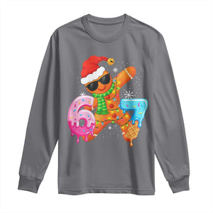 Funny 67 Meme Gingerbread Christmas Long Sleeve Shirt Six Seven Ice Cream Drip Boys TS10 Charcoal Print Your Wear
