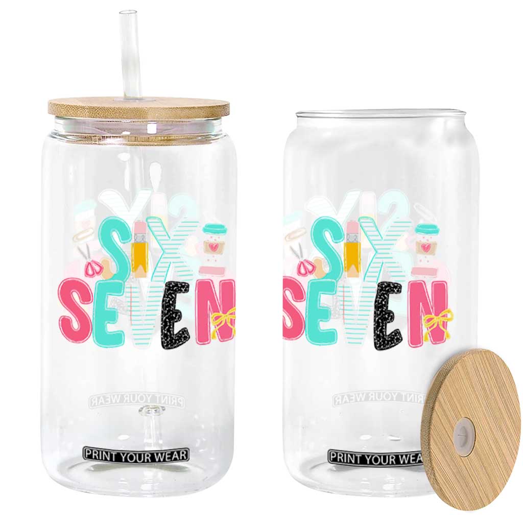 Funny Teacher Six Seven Glass Can 6 7 Meme TS10 Print Your Wear
