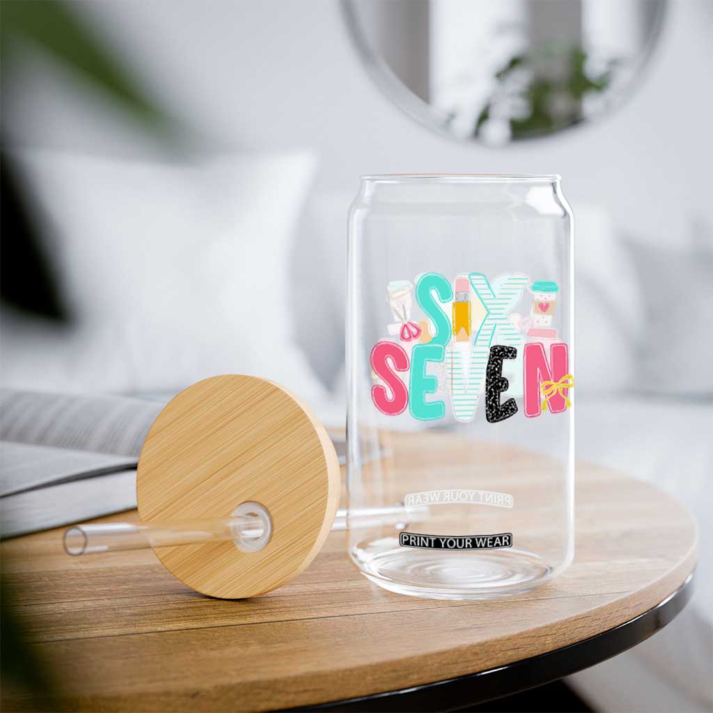 Funny Teacher Six Seven Glass Can 6 7 Meme TS10 Print Your Wear