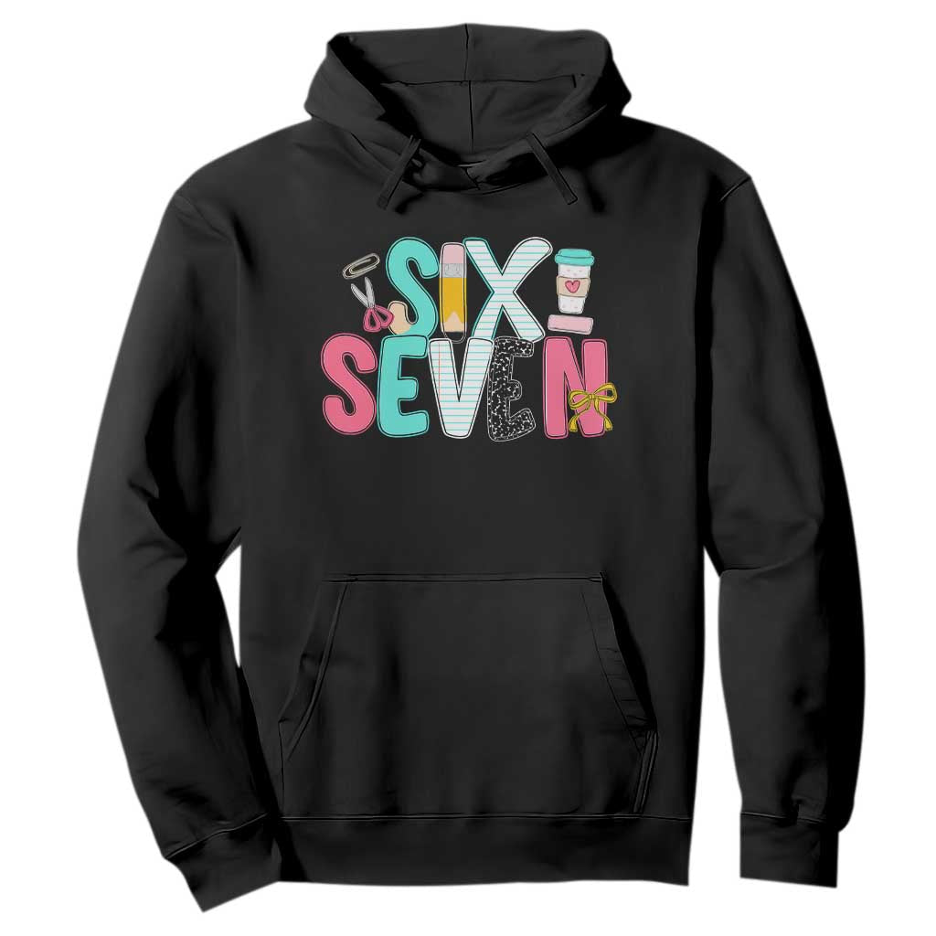 Funny Teacher Six Seven Hoodie 6 7 Meme TS10 Black Print Your Wear