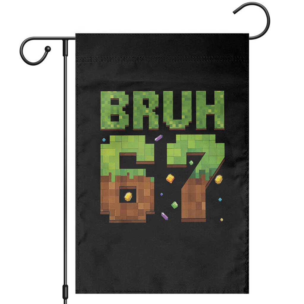 Funny Six Seven Garden Flag 67 Meme 6 7 Boy Game Pixel Number TS10 Black Print Your Wear