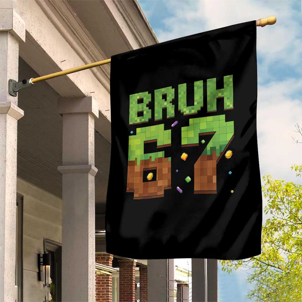 Funny Six Seven Garden Flag 67 Meme 6 7 Boy Game Pixel Number TS10 Print Your Wear