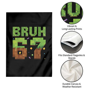 Funny Six Seven Garden Flag 67 Meme 6 7 Boy Game Pixel Number TS10 Print Your Wear