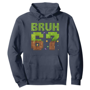 Funny Six Seven Hoodie 67 Meme 6 7 Boy Game Pixel Number TS10 Navy Print Your Wear