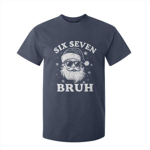 67 Christmas Six Seven Bruh T Shirt For Kid Funny Santa 6 7 Meme TS10 Navy Print Your Wear