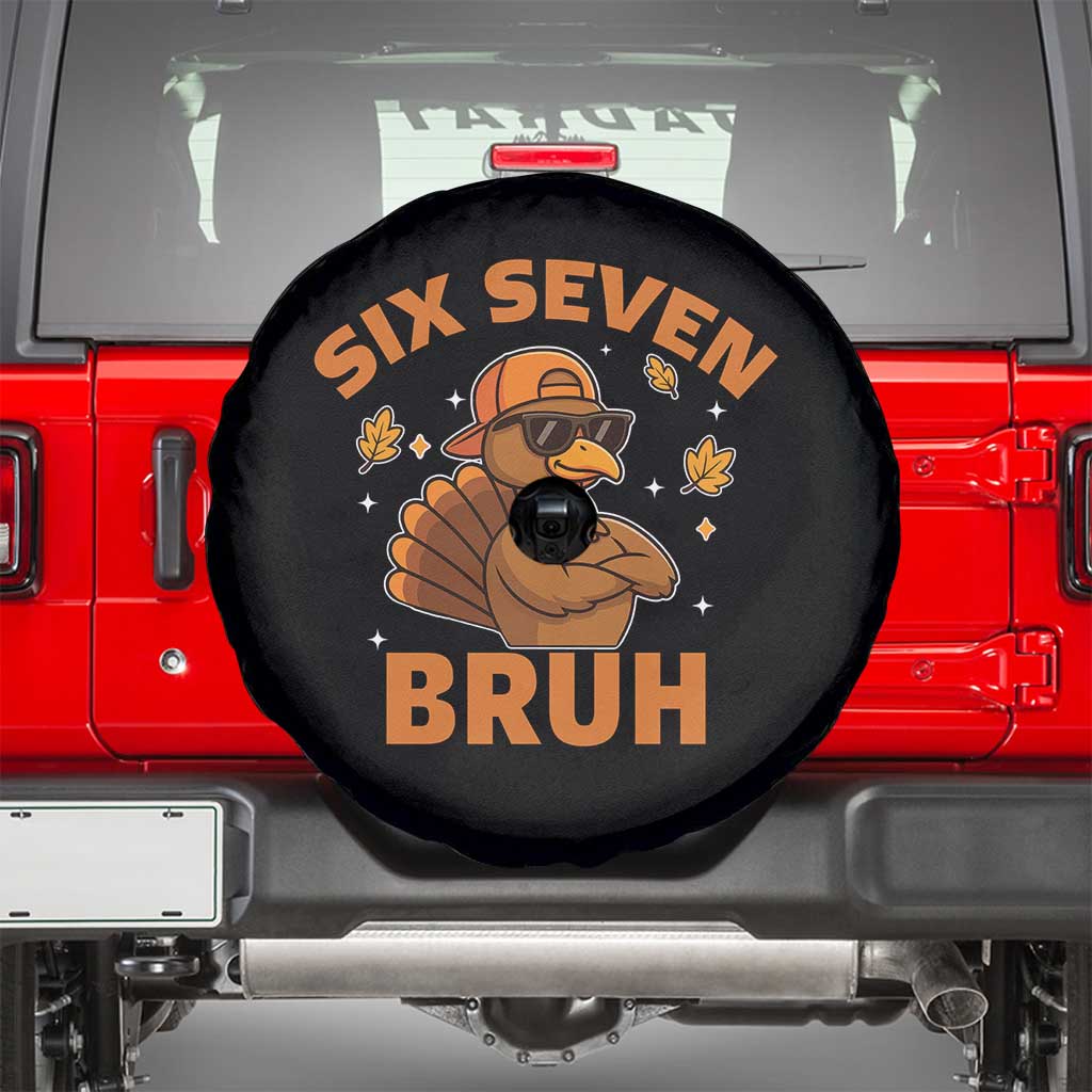 67 Funny Thanksgiving Spare Tire Cover Six Seven Bruh 6 7 Turkey Meme TS10 Black Print Your Wear