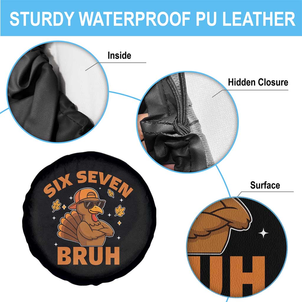 67 Funny Thanksgiving Spare Tire Cover Six Seven Bruh 6 7 Turkey Meme TS10 Print Your Wear