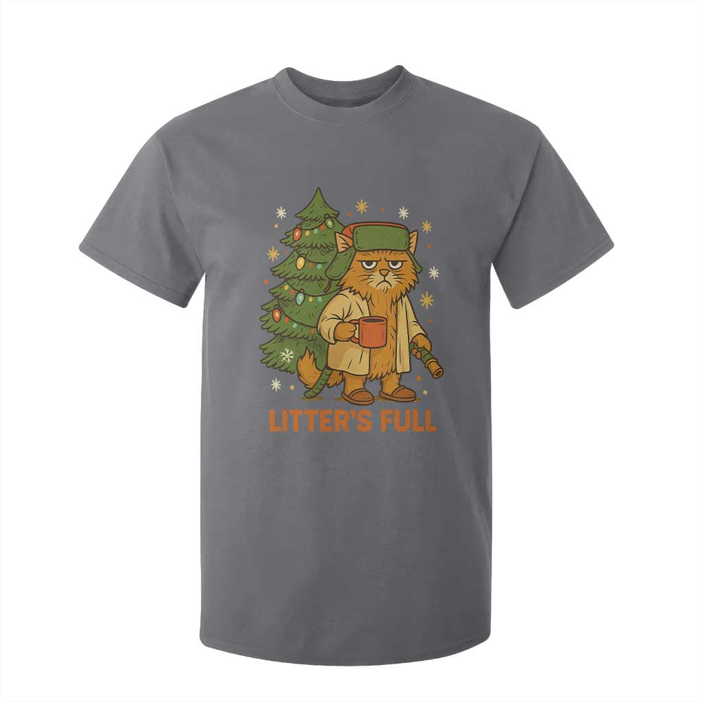 Litters Full T Shirt For Kid Funny Christmas Vacation Cat TS10 Charcoal Print Your Wear