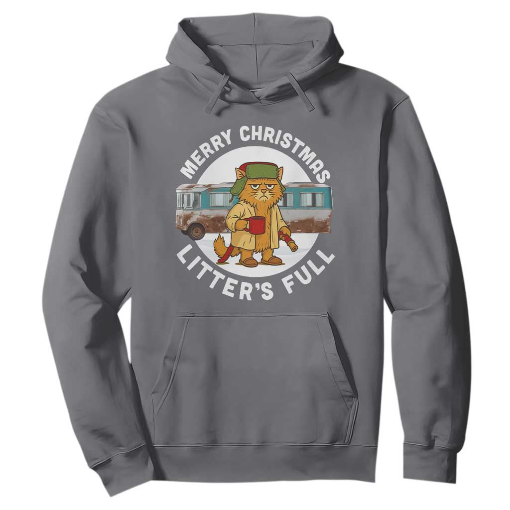 Merry Christmas Litters Full Hoodie Funny Christmas Vacation Cat TS10 Charcoal Print Your Wear