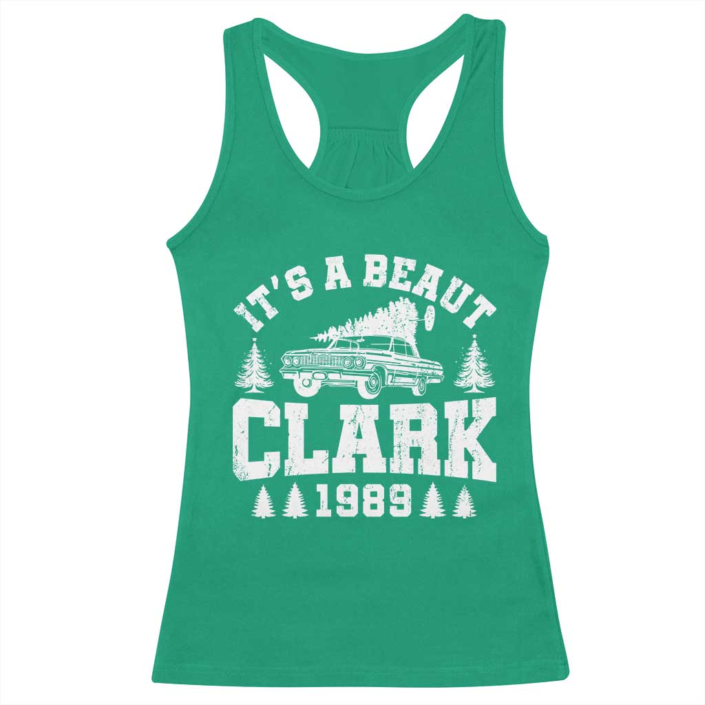 It's a Beaut Clark Racerback Tank Top Funny Christmas Vacation TS10 Irish Green Print Your Wear