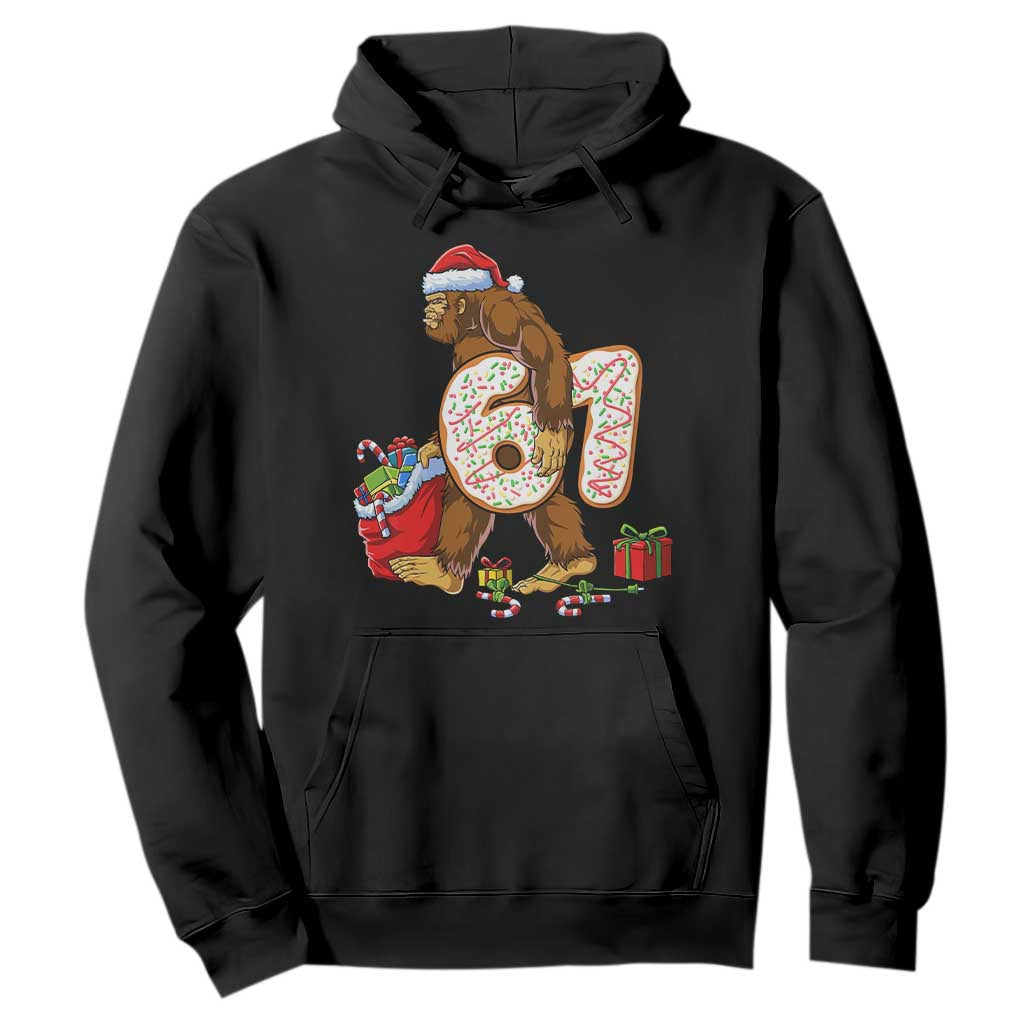Christmas Bigfoot 67 Meme Hoodie Funny Six Seven Gen Alpha Slang Sasquatch TS10 Black Print Your Wear