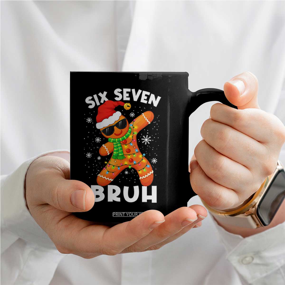 67 Christmas Six Seven Bruh Gingerbread Coffee Mug Funny Six Seven Meme Boys TS10 Print Your Wear