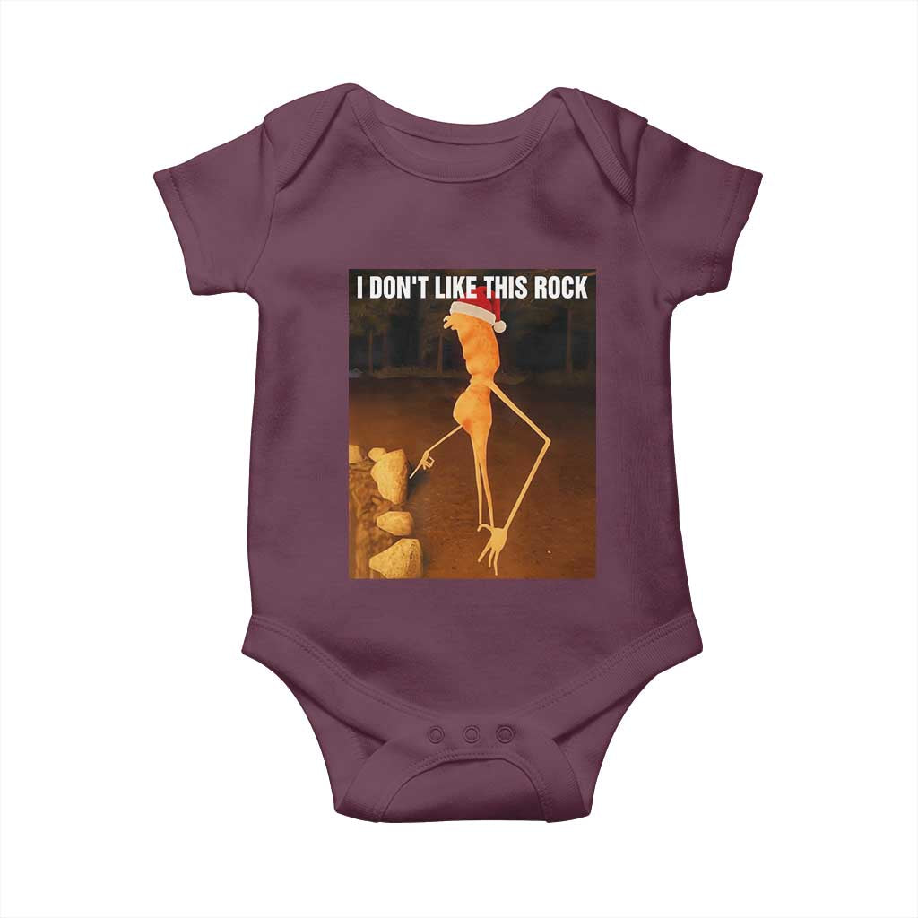 Marcus The Worm I Don't Like This Rock Baby Onesie TS10 Maroon Print Your Wear