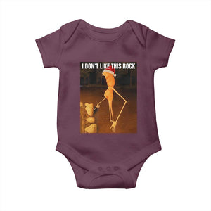 Marcus The Worm I Don't Like This Rock Baby Onesie TS10 Maroon Print Your Wear