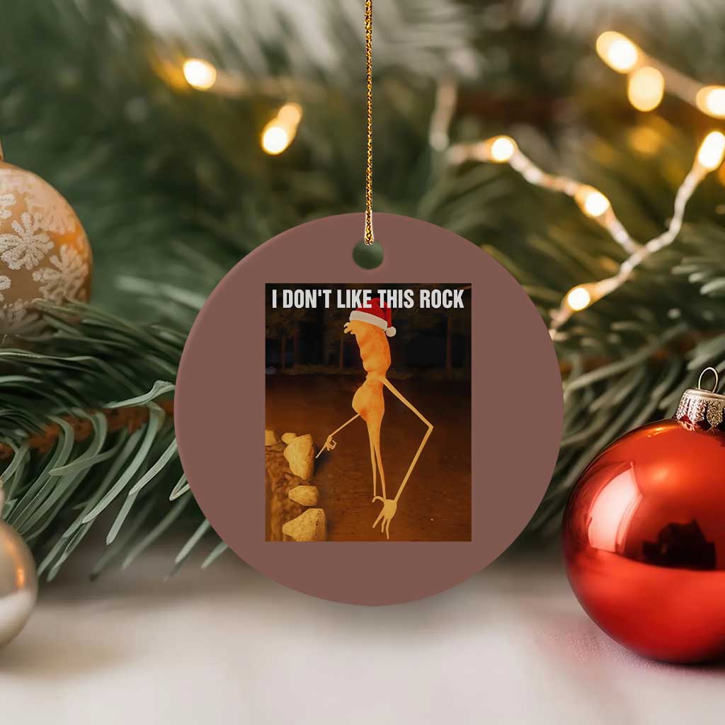 Marcus The Worm I Don't Like This Rock Ceramic Ornament TS10 1pc Mocha Print Your Wear