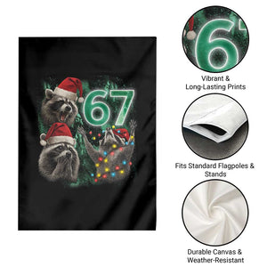 Funny Christmas 67 Meme Racoon Garden Flag Howling at The Moon TS10 Print Your Wear