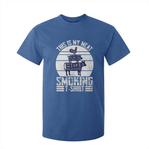 BBQ T Shirt For Kid Retro This Is My Meat Smoking Barbeque Dad TS10 Royal Blue Print Your Wear