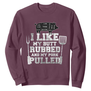 Funny BBQ Sweatshirt Hilarious Grill Chef Grilling Gift Pork Rub Smoking Meat Smoker TS10 Maroon Print Your Wear