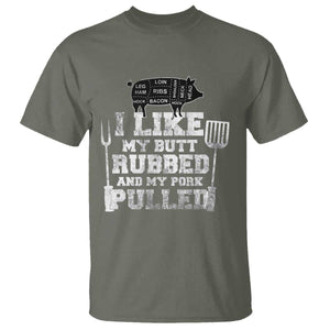 Funny BBQ T Shirt Hilarious Grill Chef Grilling Gift Pork Rub Smoking Meat Smoker TS10 Military Green Print Your Wear