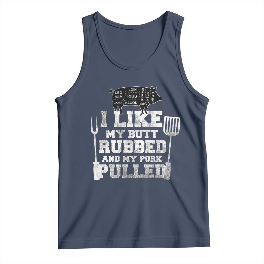 Funny BBQ Tank Top Hilarious Grill Chef Grilling Gift Pork Rub Smoking Meat Smoker TS10 Navy Print Your Wear