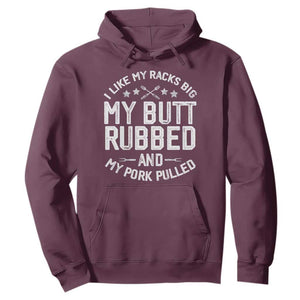 Funny BBQ Hoodie Pork Rub Smoking Meat Smoker Hilarious Grill Chef Grilling Gift TS10 Maroon Print Your Wear