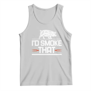 Funny BBQ I'd Smoke That Tank Top Chef Butcher Cook BBQ TS10 Ash Print Your Wear