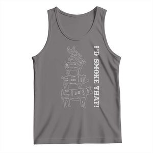 Funny BBQ Tank Top I'd Smoke That TS10 Deep Heather Print Your Wear