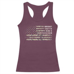 BBQ Racerback Tank Top Grilling Gifts For Grill Dad Meat Smoker Grill Camo Flag TS10 Maroon Print Your Wear