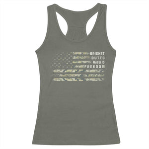 BBQ Racerback Tank Top Grilling Gifts For Grill Dad Meat Smoker Grill Camo Flag TS10 Military Green Print Your Wear