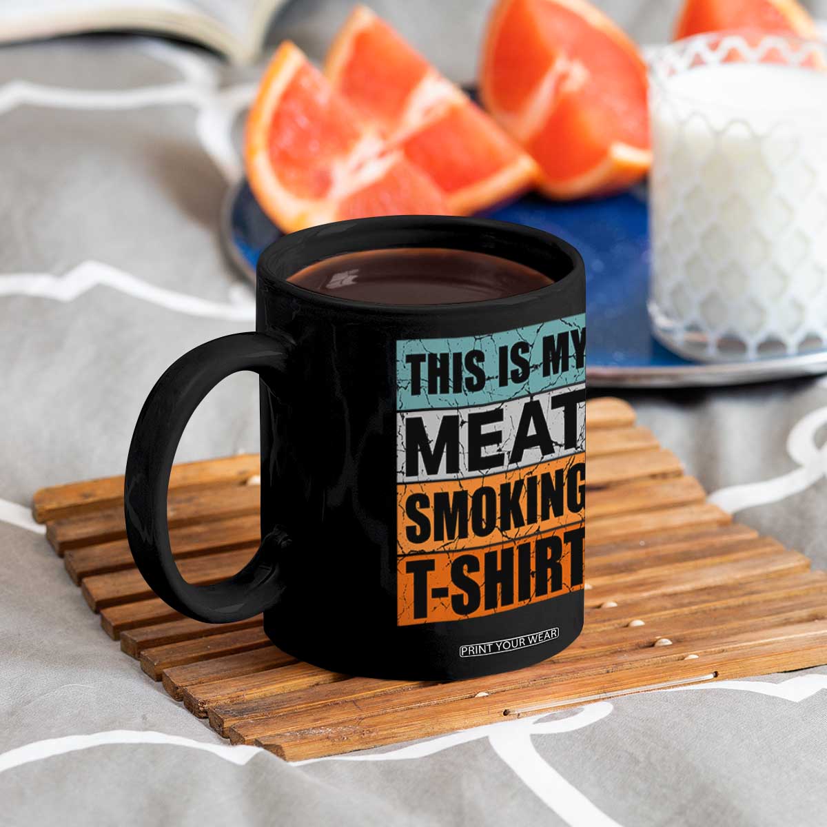 Retro BBQ Smoker This is My Meat Smoking Coffee Mug TS10 Print Your Wear
