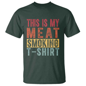 Vintage BBQ This Is My Meat Smoking T Shirt TS10 Dark Forest Green Print Your Wear