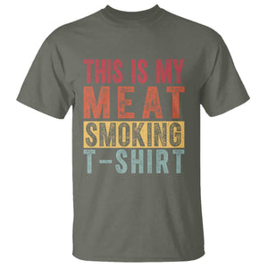 Vintage BBQ This Is My Meat Smoking T Shirt TS10 Military Green Print Your Wear