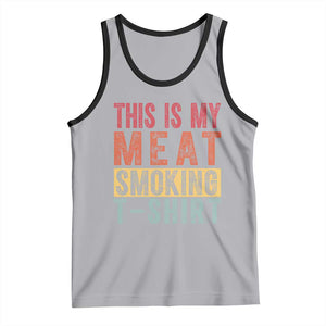 Vintage BBQ This Is My Meat Smoking Tank Top TS10 Athletic Heather Black Print Your Wear