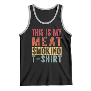 Vintage BBQ This Is My Meat Smoking Tank Top TS10 Black Athletic Heather Print Your Wear