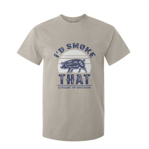 BBQ T Shirt For Kid I'd Smoke That Straight Up Southern Pork Cuts Grilling TS10 Sand Print Your Wear