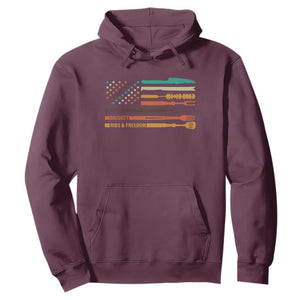 BBQ Hoodie With American Flag Brisket Butts Ribs and Freedom Grilling Gifts TS10 Maroon Print Your Wear