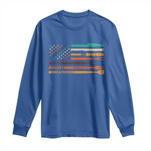 BBQ Long Sleeve Shirt With American Flag Brisket Butts Ribs and Freedom Grilling Gifts TS10 Royal Blue Print Your Wear