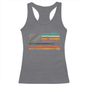 BBQ Racerback Tank Top With American Flag Brisket Butts Ribs and Freedom Grilling Gifts TS10 Charcoal Print Your Wear